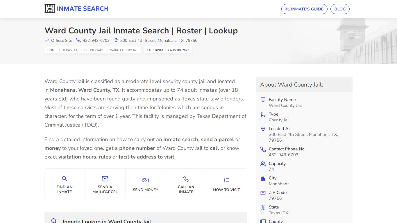 Ward County Jail Inmate Search | Roster | Lookup
